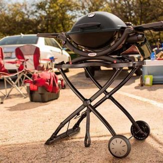 barbacoa weber gas q 1200 negra stand 